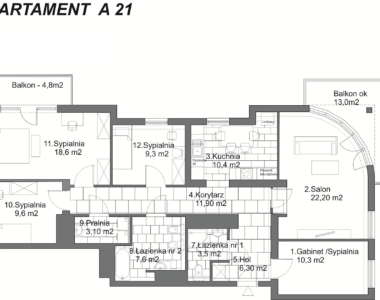 Rzut apartamentu Rzut apartamentu