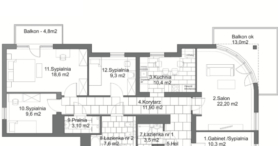 Rzut apartamentu Rzut apartamentu